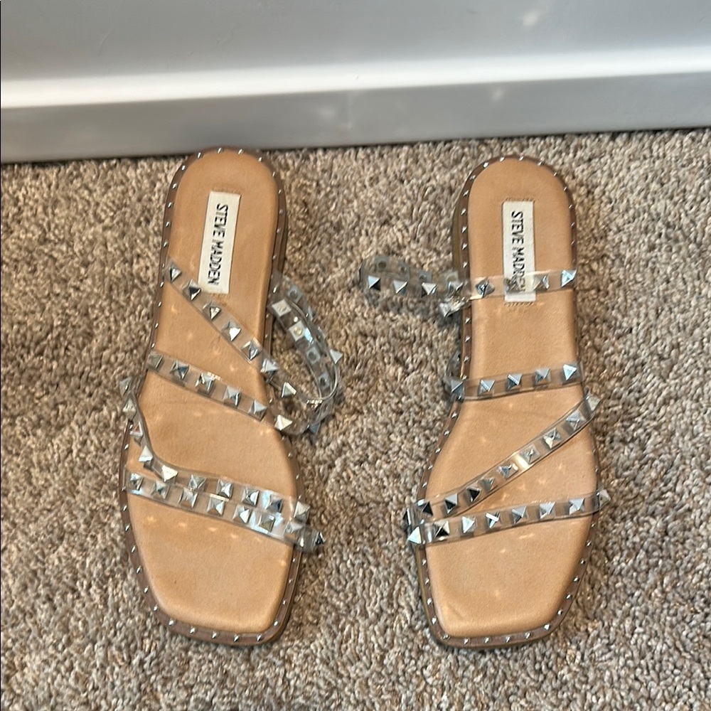 Steve Madden Tan Studded Women's Sandals